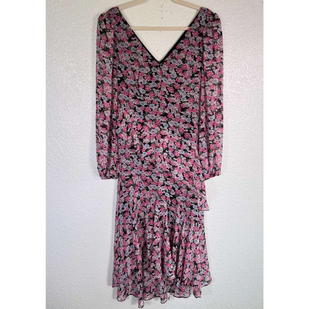 ASTR The Label Dress Women Small Floral Asymmetrical Ruffle Wedding Guest Boho S
